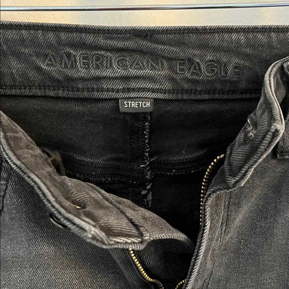 Size 00 American Eagle Outfitters Charcoal Stretch Jeans - Picture 3 of 6